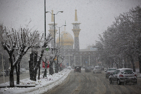 بارش شدید برف بهاری در همدان