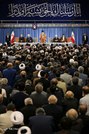 دیدار مسئولان نظام و سفرای اسلامی با رهبر انقلاب