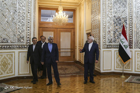 دیدار محمدعلی الحکیم وزیر خارجه عراق با محمدجواد ظریف وزیر امور خارجه جمهوری اسلامی ایران