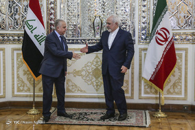دیدار محمدعلی الحکیم وزیر خارجه عراق با محمدجواد ظریف وزیر امور خارجه جمهوری اسلامی ایران