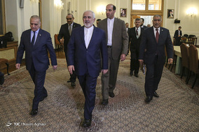 دیدار محمدعلی الحکیم وزیر خارجه عراق با محمدجواد ظریف وزیر امور خارجه جمهوری اسلامی ایران