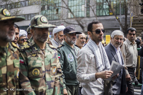 راهیپمایی مردم تهران پس از اقامه نماز جمعه ۲۳ فروردین ۱۳۹۸ در حمایت از سپاه پاسداران انقلاب اسلامی