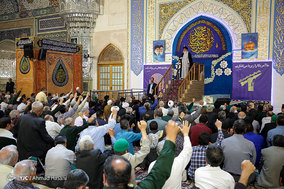 تشییع پیکر شهید مدافع حرم و راهپیمایی مردم مشهد در حمایت از سپاه پاسداران