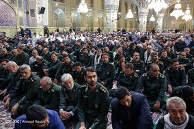 تشییع پیکر شهید مدافع حرم و راهپیمایی مردم مشهد در حمایت از سپاه پاسداران