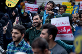 راهپیمایی مردم انقلابی قزوین در حمایت از سپاه پاسداران انقلاب اسلامی