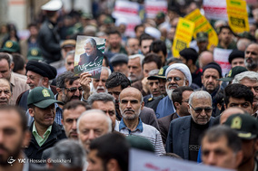 راهپیمایی مردم انقلابی قزوین در حمایت از سپاه پاسداران انقلاب اسلامی