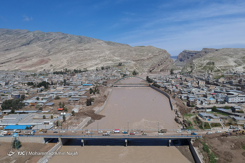 تصاویر هوایی شهر سیل زده پل‌دختر