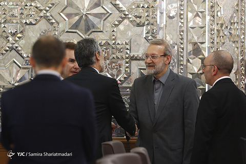دیدار رئیس کمیسیون امنیت ملی ایتالیا با علی لاریجانی‎، رئیس مجلس شورای اسلامی