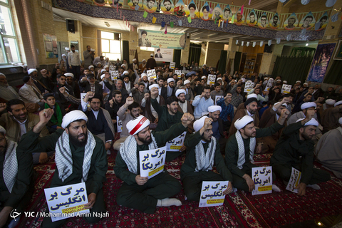 تجمع حوزویان همدان در حمایت از سپاه پاسداران