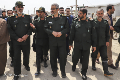 بازدید سردار غیب پرور رئیس سازمان بسیج مسضعفین کشور از مناطق سیل زده گلستان