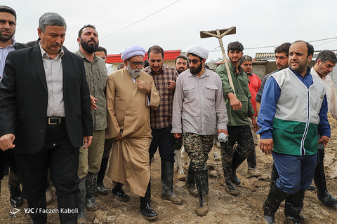 سفر حجت الاسلام احمد مروی تولیت آستان قدس رضوی به مناطق سیل‌زده آق‌قلا و گمیشان در استان گلستان