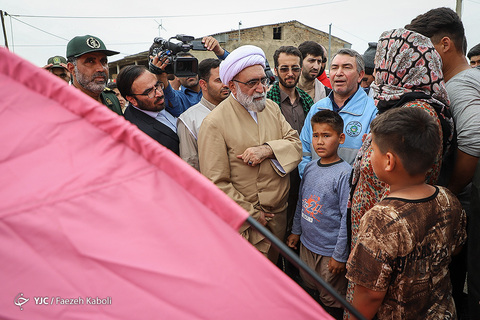 سفر حجت الاسلام احمد مروی تولیت آستان قدس رضوی به مناطق سیل‌زده آق‌قلا و گمیشان در استان گلستان