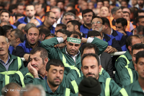 دیدار جمعی از کارگران با رهبر انقلاب
