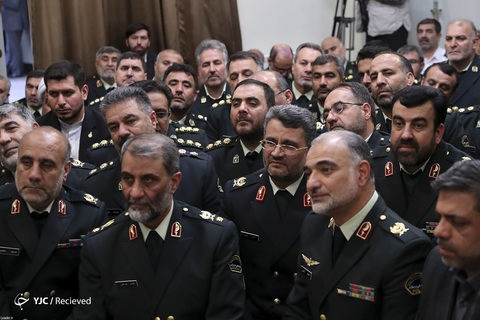 دیدار فرماندهان و مدیران نیروی انتظامی با رهبر معظم انقلاب