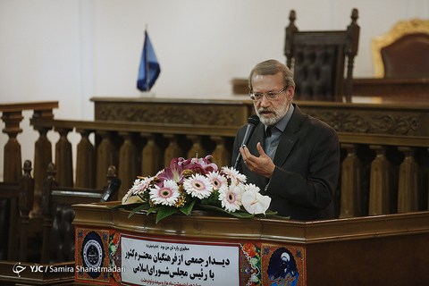 دیدار  فرهنگیان نمونه کشوری با رییس مجلس شورای اسلامی