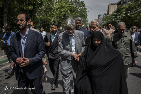 راهپیمایی نمازگزاران نماز جمعه تهران در حمایت از بیانیه شورای عالی امنیت