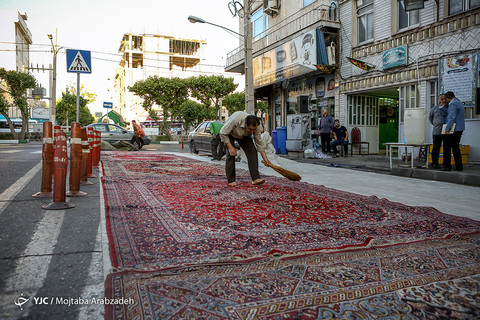سفره‎ افطار برای اهالی محل
