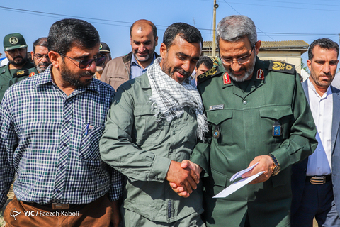 بازدید سردار غیب پرور از مناطق سیل زده گلستان