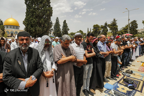 حضور گسترده فلسطینی ها در نماز جمعه مسجد الاقصی
