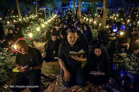 احیای شب ۲۱ رمضان در بهشت الزهراء تهران