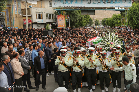 تشییع پیکر شهید حاجی مرادی در اسلام آباد غرب