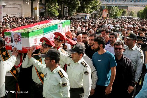 تشییع پیکر شهید حاجی مرادی در اسلام آباد غرب
