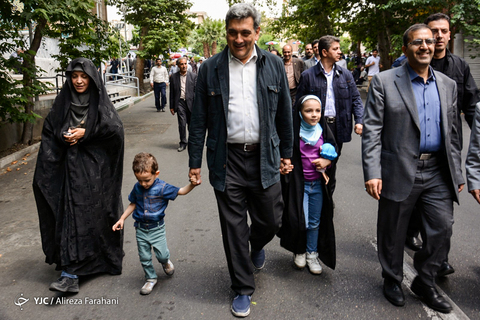 حضور پیروز حناچی شهردار تهران در راهپیمایی روز جهانی قدس ۹۸ تهران
