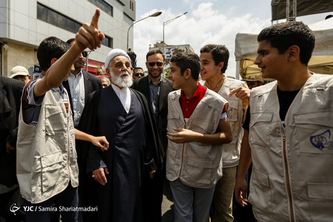 حضور حجت‌الاسلام علی‌اکبر ناطق‌نوری عضو مجمع تشخیص مصلحت نظام در راهپیمایی روز جهانی قدس ۹۸ تهران