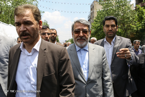 حضور عبدالرضا رحمانی‌فضلی وزیر کشور در راهپیمایی روز جهانی قدس ۹۸ تهران