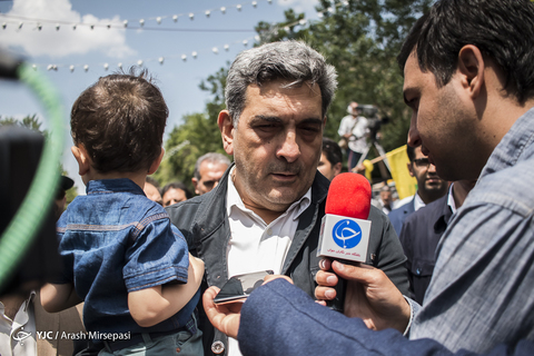 حضور پیروز حناچی شهردار تهران در راهپیمایی روز جهانی قدس ۹۸ تهران