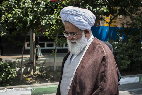 حضور حجت‌الاسلام علی‌اکبر رشاد رئیس شورای حوزه‌های علمیه استان تهران در راهپیمایی روز جهانی قدس ۹۸ تهران