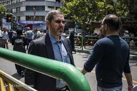 حضور سردار تقی مهری رئیس سازمان وظیفه عمومی ناجا در راهپیمایی روز جهانی قدس ۹۸ تهران