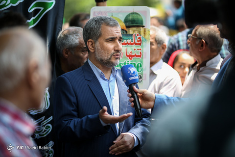 حضور محسن اسماعیلی عضو مجلس خبرگان رهبری در راهپیمایی روز جهانی قدس ۹۸ تهران