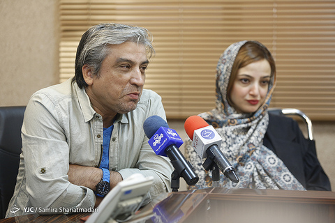 ندا جبرائیلی و محمدرضا آهنج در نشست خبری سریال برادر جان