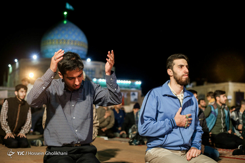 مراسم «شب وداع» با ماه رمضان در قزوین