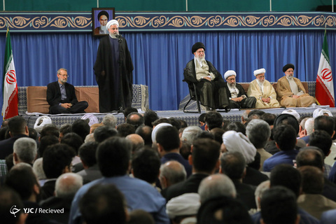 دیدار مسئولان نظام و سفرای کشورهای اسلامی با رهبر انقلاب