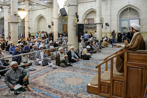 مراسم بزرگداشت حجت الاسلام محمد خرسند امام جمعه شهید کازرون در مسجد اعظم قم