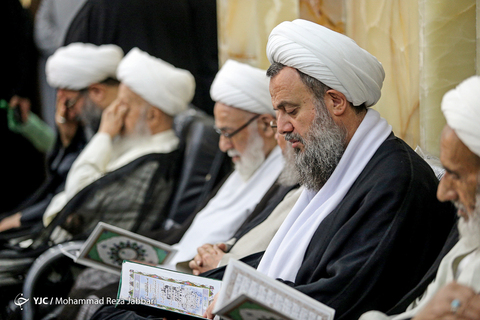 مراسم بزرگداشت حجت الاسلام محمد خرسند امام جمعه شهید کازرون در مسجد اعظم قم