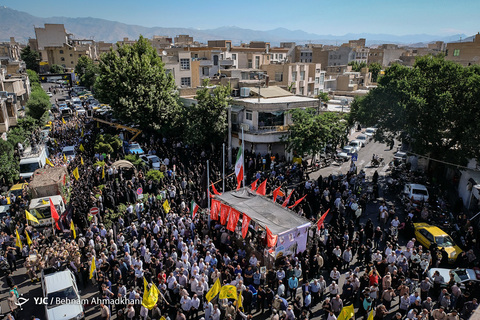 مراسم تشییع پیکر مطهر شهید مدافع حرم «محمد جنتی» معروف به «فرمانده حیدر» در تهران
