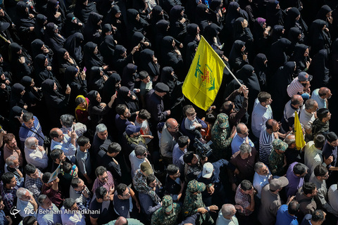مراسم تشییع پیکر مطهر شهید مدافع حرم «محمد جنتی» معروف به «فرمانده حیدر» در تهران