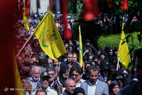 مراسم تشییع پیکر مطهر شهید مدافع حرم «محمد جنتی» معروف به «فرمانده حیدر» در تهران