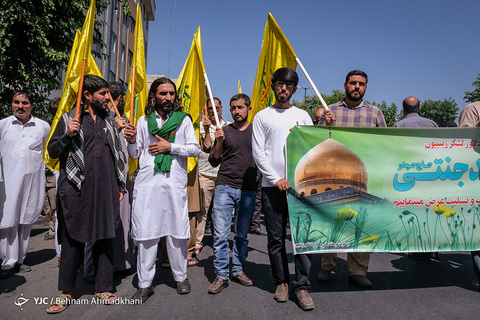 مراسم تشییع پیکر مطهر شهید مدافع حرم «محمد جنتی» معروف به «فرمانده حیدر» در تهران