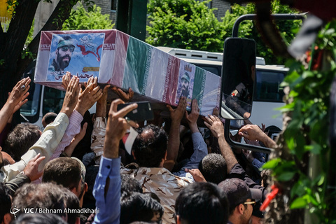 مراسم تشییع پیکر مطهر شهید مدافع حرم «محمد جنتی» معروف به «فرمانده حیدر» در تهران