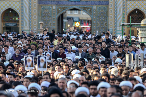 تشییع پیکر آیت الله محقق کابلی در قم