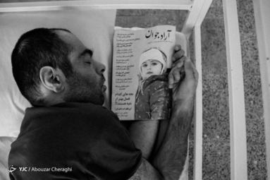 علی روشن فر 28 ساله بیمار عقب مانده ذهنی