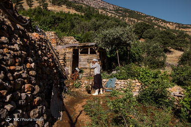 بعد از نماز صبح صالح برای آبیاری به زمین کشاورزی خود می رود