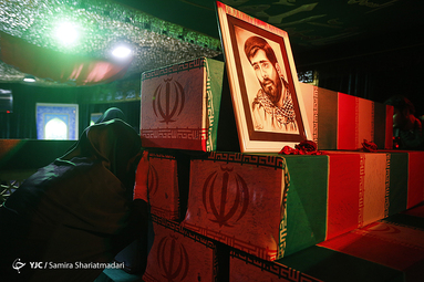 مراسم وداع با پیکر مطهر شهید مدافع حرم مهدی ثامنی راد