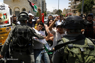 تظاهرات فلسطینی‌ها علیه اجلاس بحرین