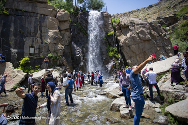 میهمانان تابستانی آبشار گنجنامه