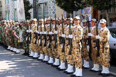 تشییع پیکر بسیجی شهید حسن درگاهی در خوی